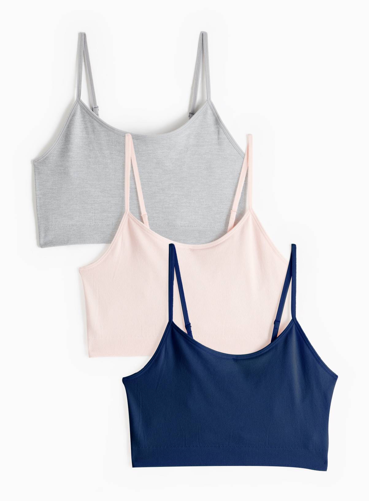 Seamfree Ribbed Crop Top 3 Pack M - Image 1